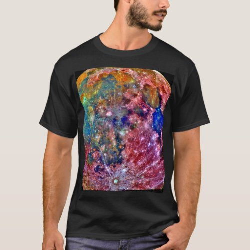 NASA _ Galileo _ Moon _ False Color T_Shirt