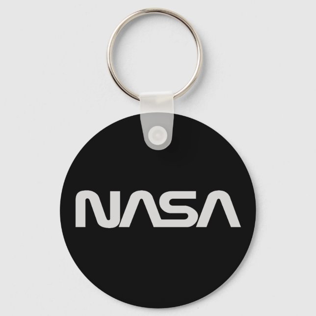NASA Gray Worm Logo Keychain (Front)