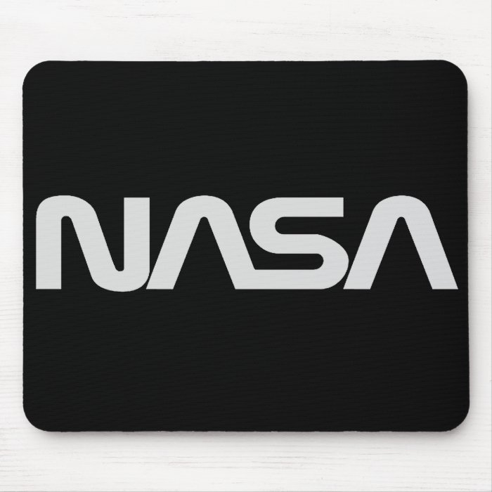 NASA Gray Worm Logo Mouse Mat