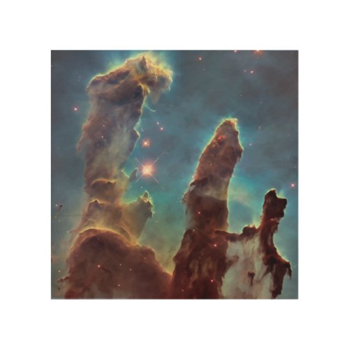 NASA Hubble Telescope Photo of PIllars of Creation Wood Wall Art