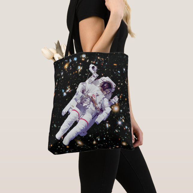 NASA Hubble Ultra Deep Field Astronaut Spacewalk Tote Bag (Close Up)