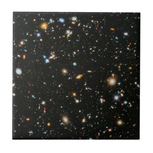 NASA Hubble Ultra Deep Field Galaxies Ceramic Tile