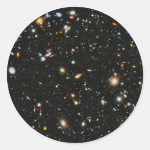 NASA Hubble Ultra Deep Field Galaxies Classic Round Sticker