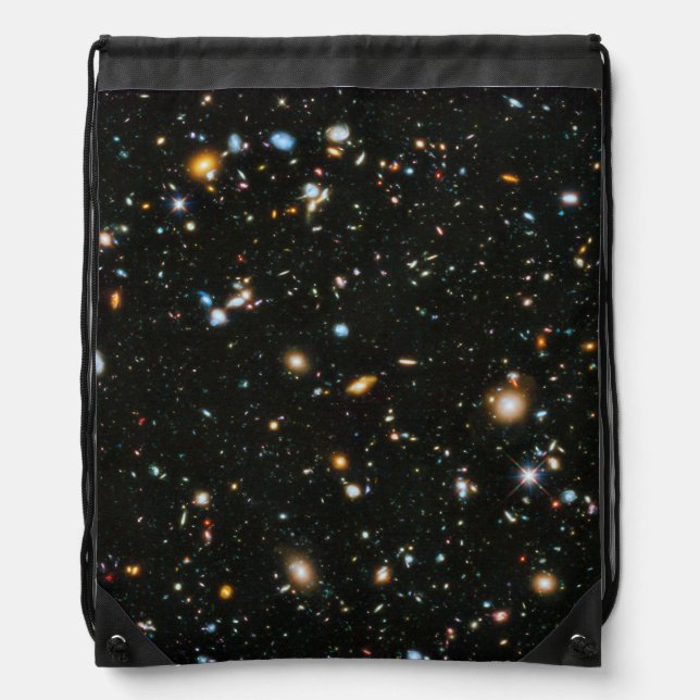 NASA Hubble Ultra Deep Field Galaxies Drawstring Bag (Front)