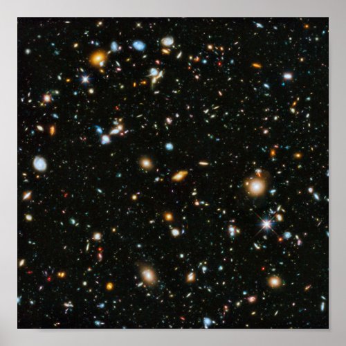 NASA Hubble Ultra Deep Field Galaxies Poster