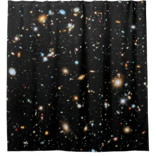NASA Hubble Ultra Deep Field Galaxies Shower Curtain