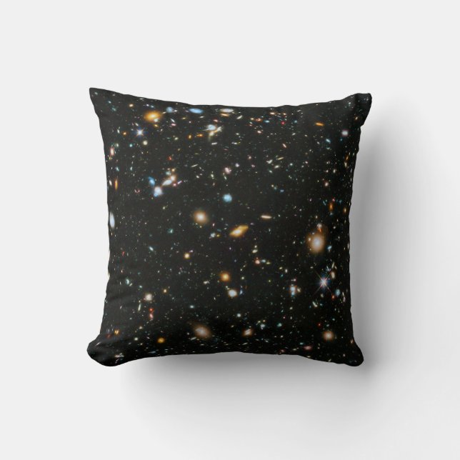 NASA Hubble Ultra Deep Field Galaxies Throw Pillow (Front)