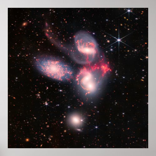 NASA James Webb Telescope Stephanâs Quintet Poster