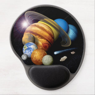NASA JPL Solar System Planets Montage Space Photos Gel Mouse Pad