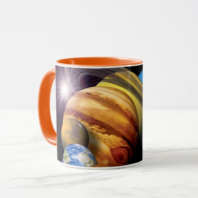 NASA JPL Solar System Planets Montage Space Photos Mug (Front Left)