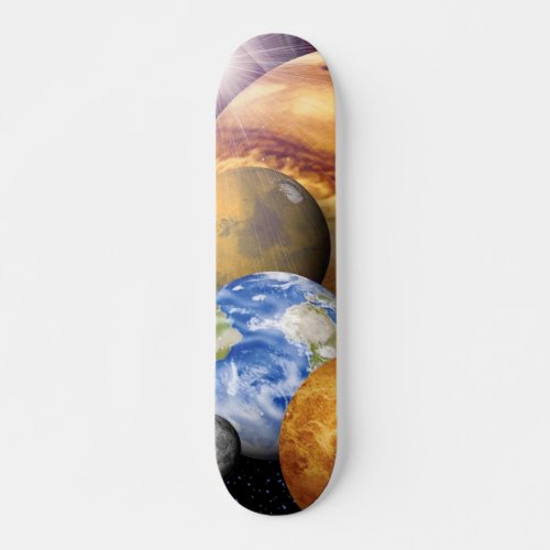 NASA JPL Solar System Planets Montage Space Photos Skateboard