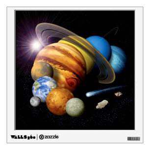 NASA JPL Solar System Planets Montage Space Photos Wall Decal