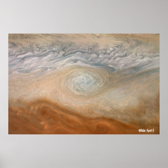 NASA/ Juno / Jupiter /  White Spot Z / Poster (Front)