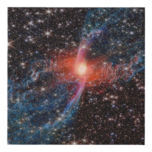 NASA JWST Red Spider Nebula Photo Faux Canvas Print (Front)