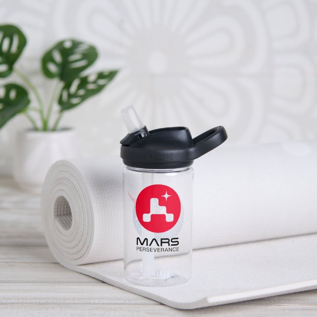 NASA Kids’ Mars Perseverance Rover Logo 14 oz Water Bottle (Yoga (Rotated))