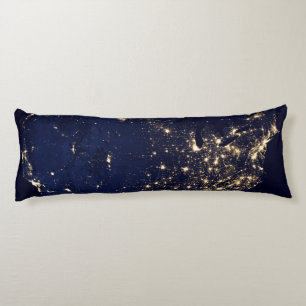 Nasa Lights from Space USA Body Pillow