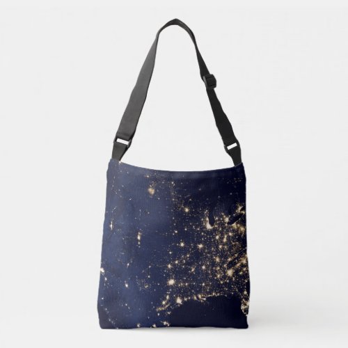 Nasa Lights from Space USA Crossbody Bag