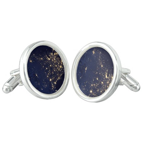 Nasa Lights from Space USA Cufflinks