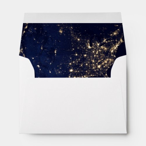 Nasa Lights from Space USA Envelope