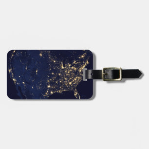 Nasa Lights from Space USA Luggage Tag