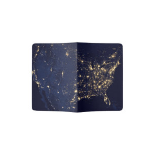 Nasa Lights from Space USA Passport Holder