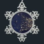 Nasa Lights from Space USA Snowflake Pewter Christmas Ornament<br><div class="desc">Nasa Lights from Space USA

You can personalize the design further if you'd prefer,  such as by adding your name or other text,  or adjusting the image - just click 'Customize' to see all the options.</div>