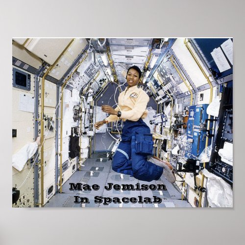 NASA Mae Jemison  in Spacelab Poster