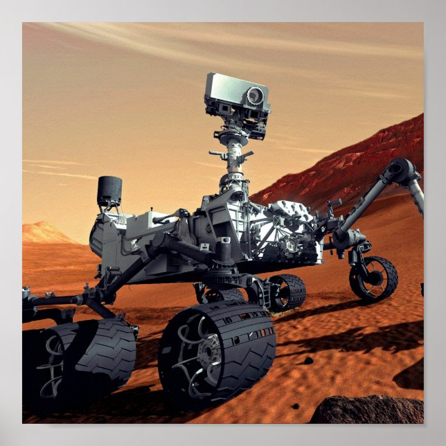 NASA Mars Curiosity Rover Artist Concept Poster (Front)