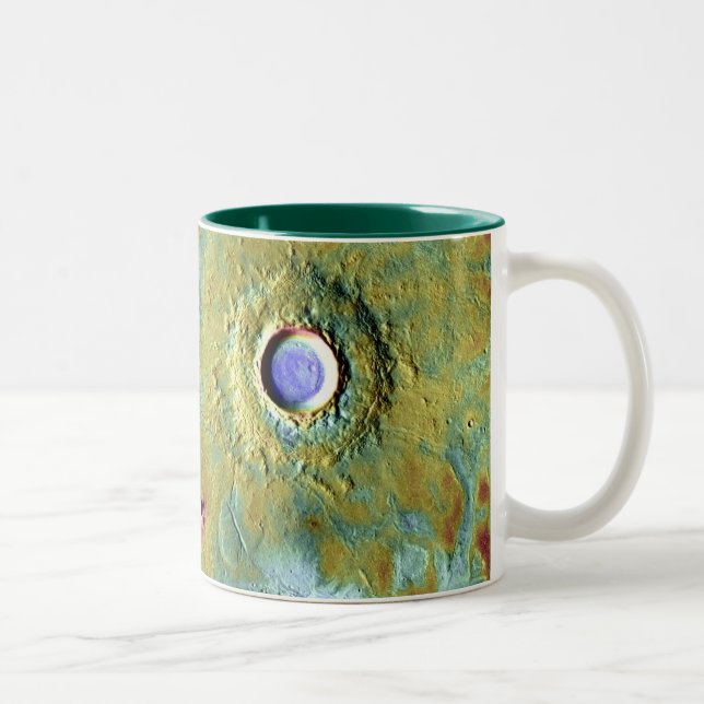 NASA Mars Pedestal Craters in Utopia Two-Tone Coffee Mug (Right)