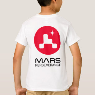 NASA Mars Perseverance Rover Rocket White Kids’ T-Shirt