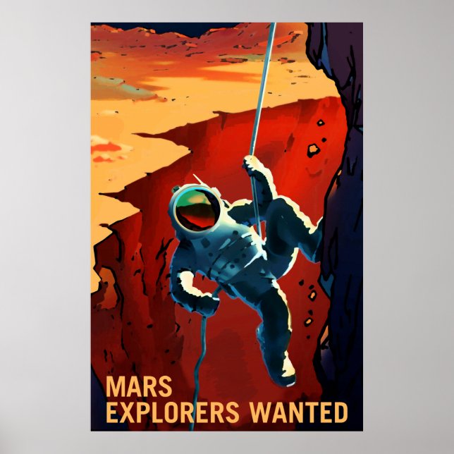 NASA Mars Recruiting Poster - Explorers Wanted (Front)