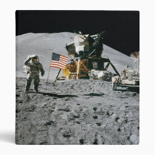 Nasa Moon Landing Apollo 15 Lunar Module 1971 3 Ring Binder