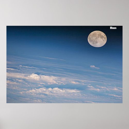 NASA  Moon  Looking Up  Poster