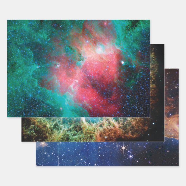 NASA Nebula Photos Wrapping Paper Sheets (Set)