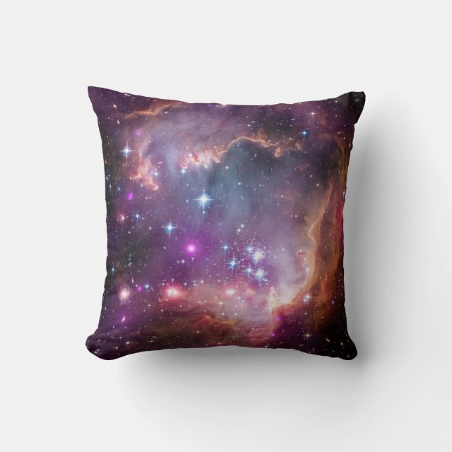 NASA Observatories' Image Magellanic Cloud Galaxy Throw Pillow (Front)