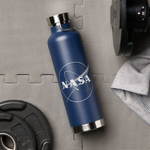 NASA One-Color Logo Night Sky Blue Insulated Water Bottle