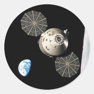 NASA Orion in Lunar Orbit Classic Round Sticker