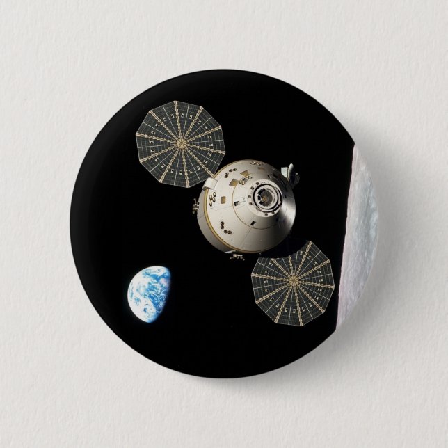 NASA Orion in Lunar Orbit Pinback Button (Front)