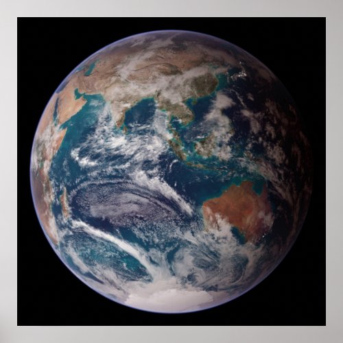 NASA Planet Earth Indian Ocean View Poster