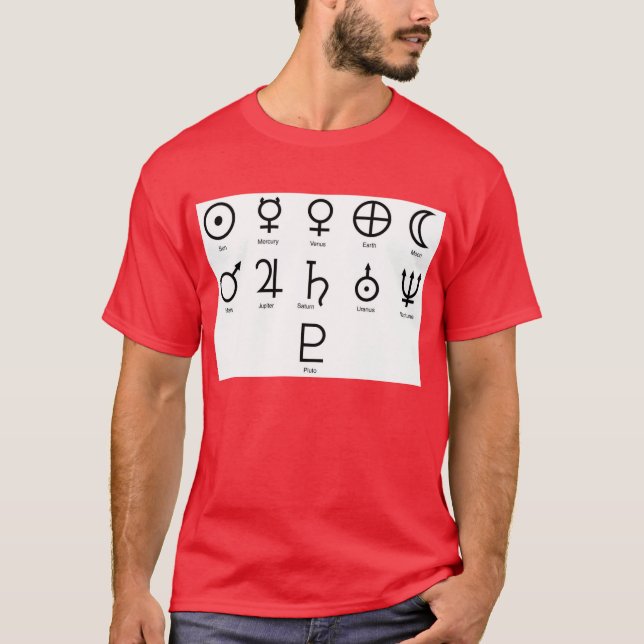 NASA Planet Symbols T-Shirt (Front)