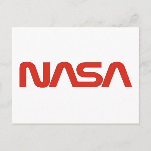 NASA Red Worm Logo Postcard