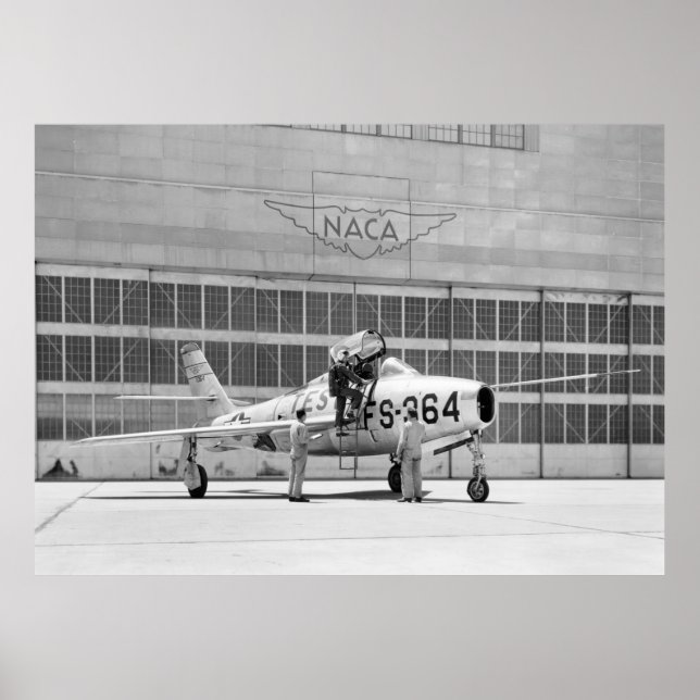 NASA: Republic F84-F on Moffett Field Poster (Front)