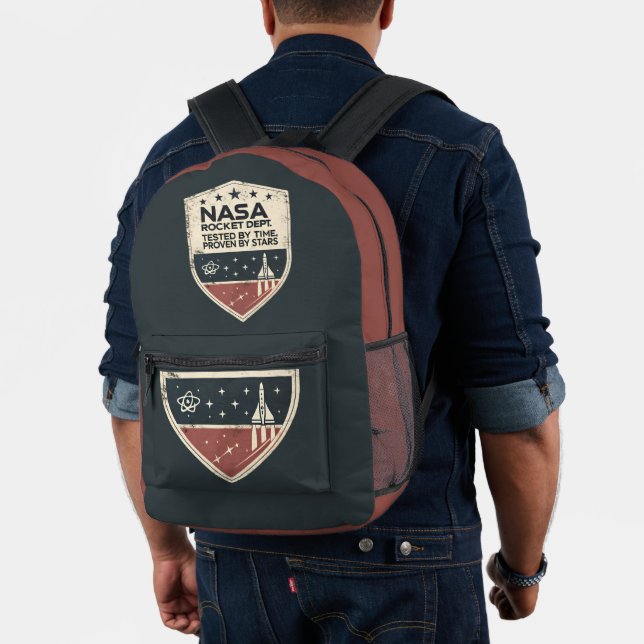 NASA Rocket Dept Tested by Time Proven by Stars Printed Backpack (Insitu (Model))