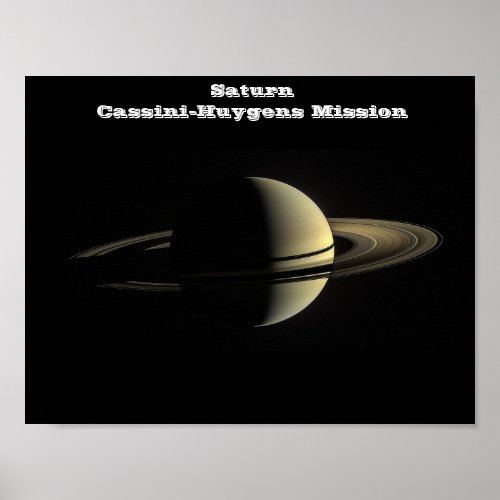 NASA Saturn by the Cassini_Huygens Mission Poster