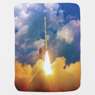 NASA Scout Rocket Launch Liftoff Stroller Blanket