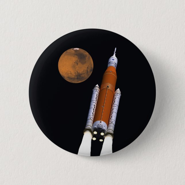 NASA SLS Space Launch System Button (Front)