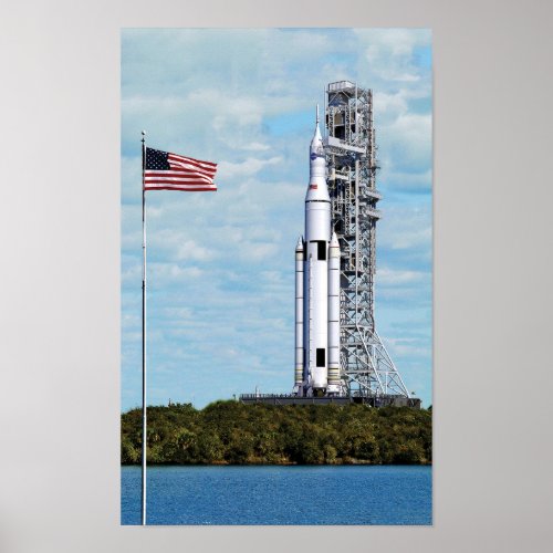 NASA SLS Space Launch System Rocket Launchpad Poster