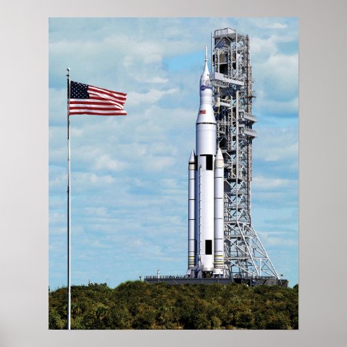 NASA SLS Space Launch System Rocket Launchpad Poster