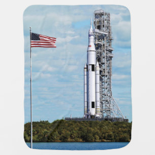 NASA SLS Space Launch System Rocket Launchpad Stroller Blanket