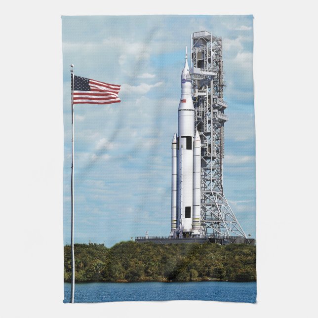 NASA SLS Space Launch System Rocket Launchpad Towel (Vertical)